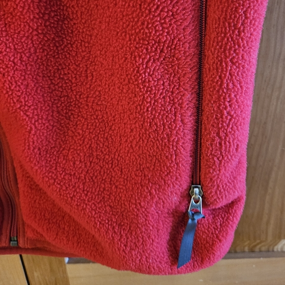 VINTAGE 70's PATAGONIA SYNCHILLA VEST STYLE 25182 WOMENS MEDIUM RED ZIP UP - Picture 4 of 15